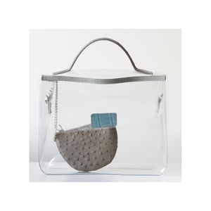 LIN8 buy, shop, design, create, personalise your own Clear PVC bag that is waterproof, water resistant. Protect your bag, handbag, purse, clutch from the rain. Great birthday, Valentine's present, gift for him, her under $100