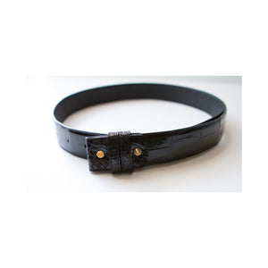 LIN8 unisex genuine crocodile leather belt strap. Customise, create, design, personalise your own today. Minimal belt strap for men and women.
