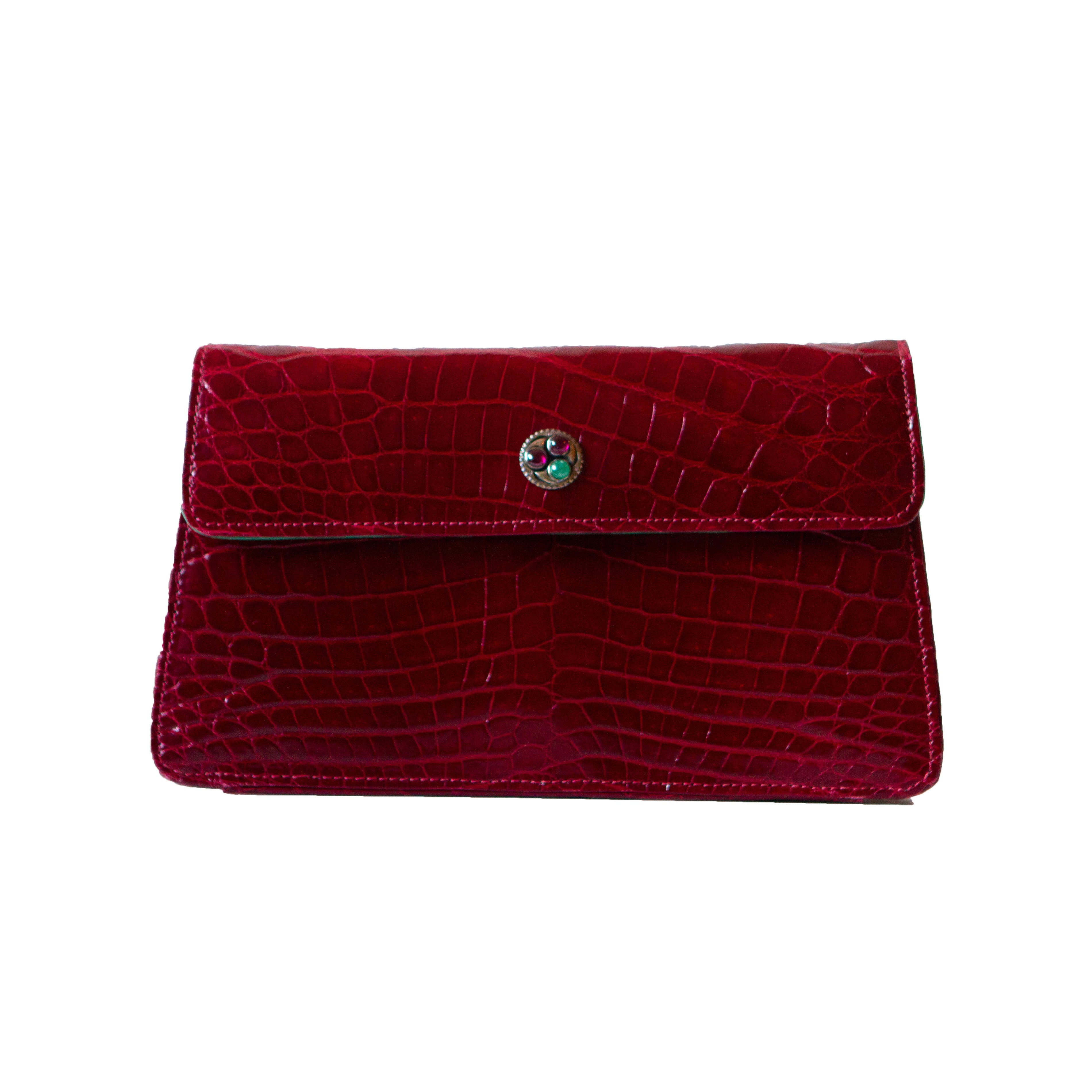 Red Faux Alligator Handbag by Steve Madden - Gem