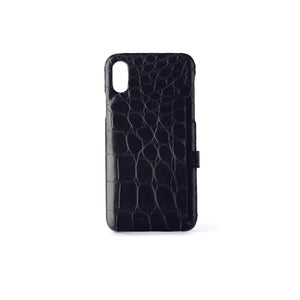 LIN8 sleek and smart designed luxury genuine crocodile leather mobile phone case cover with card insert holder